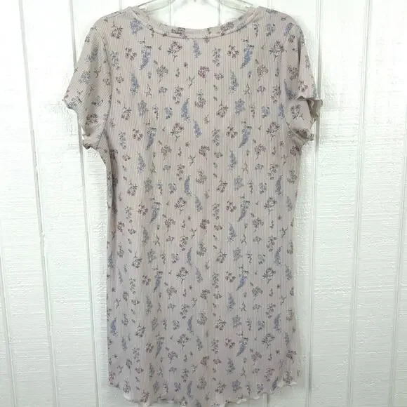 Laura Ashley Floral Soft Lounge Tee Size Large - Picture 6 of 7